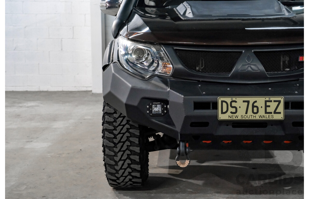 01/2018 Mitsubishi Triton GLS (4x4) MQ MY18 Dual Cab Utility Pyrenees Black Turbo Diesel 2.4L