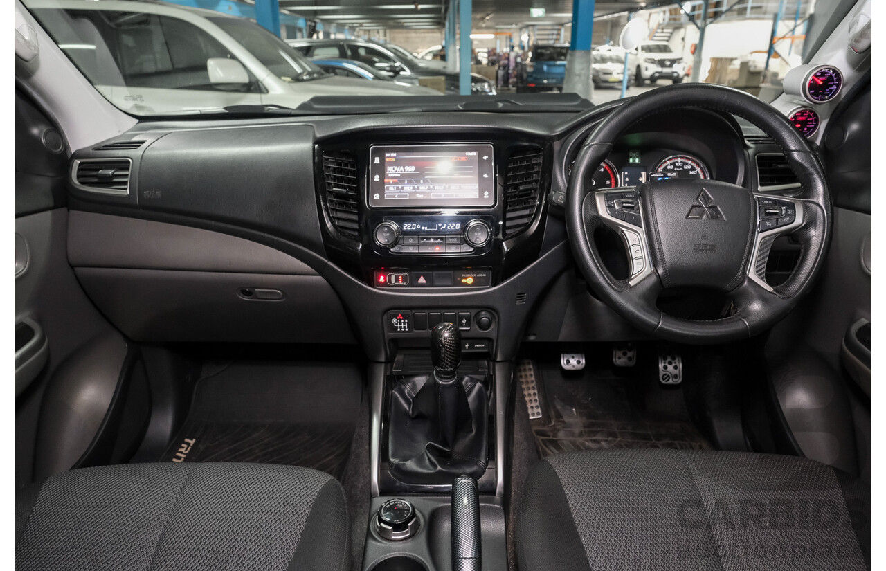 01/2018 Mitsubishi Triton GLS (4x4) MQ MY18 Dual Cab Utility Pyrenees Black Turbo Diesel 2.4L
