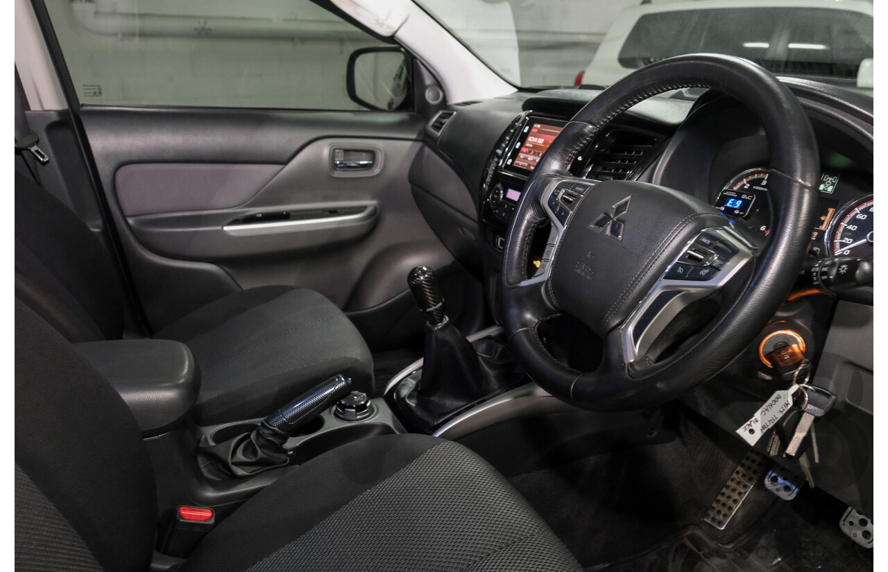 01/2018 Mitsubishi Triton GLS (4x4) MQ MY18 Dual Cab Utility Pyrenees Black Turbo Diesel 2.4L