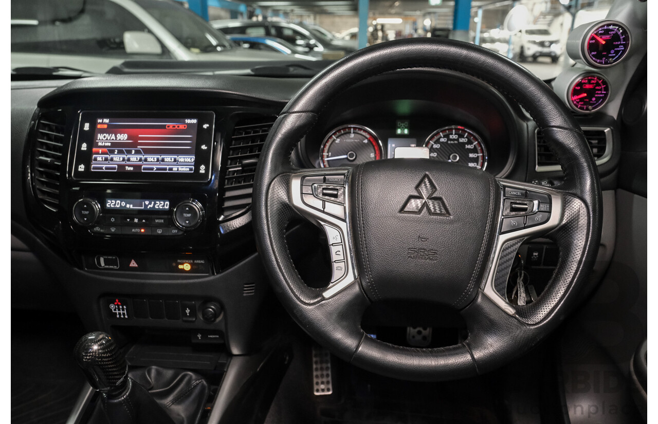 01/2018 Mitsubishi Triton GLS (4x4) MQ MY18 Dual Cab Utility Pyrenees Black Turbo Diesel 2.4L