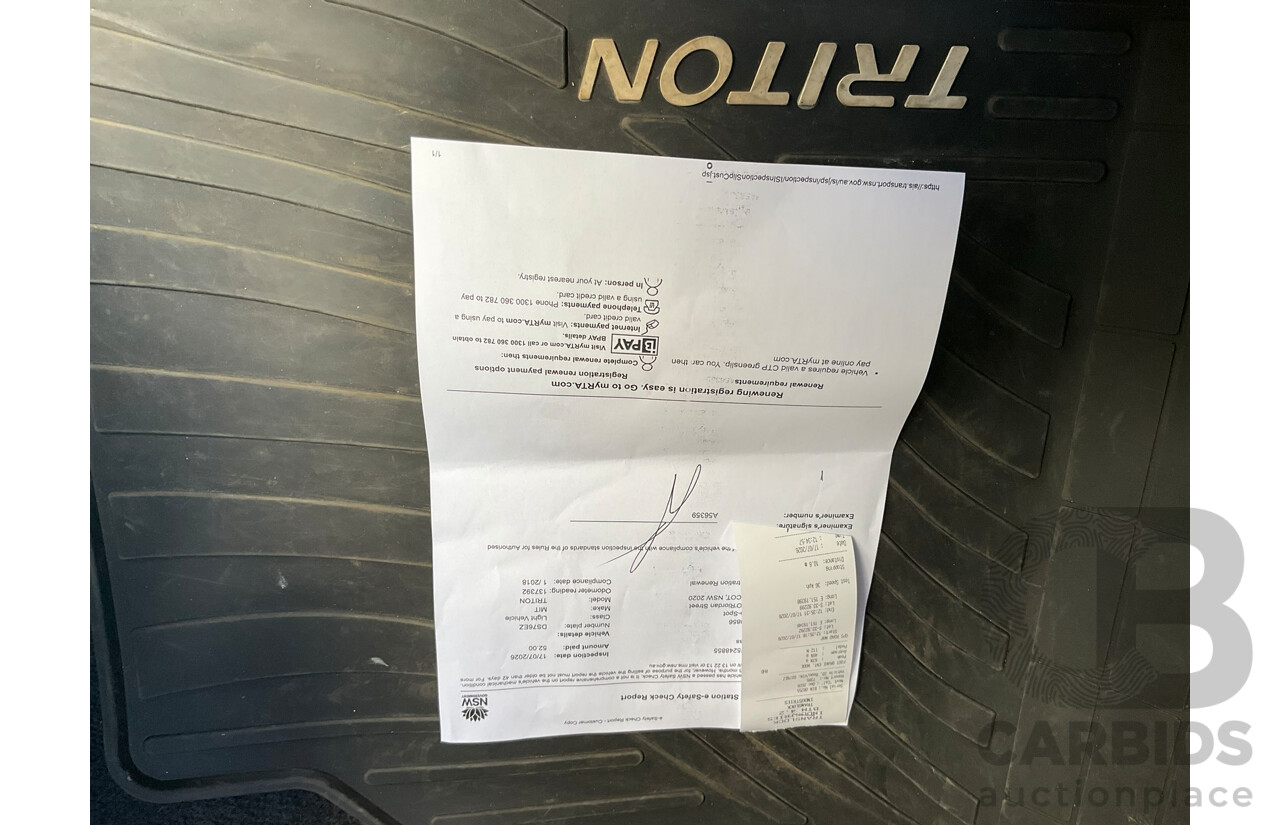 01/2018 Mitsubishi Triton GLS (4x4) MQ MY18 Dual Cab Utility Pyrenees Black Turbo Diesel 2.4L
