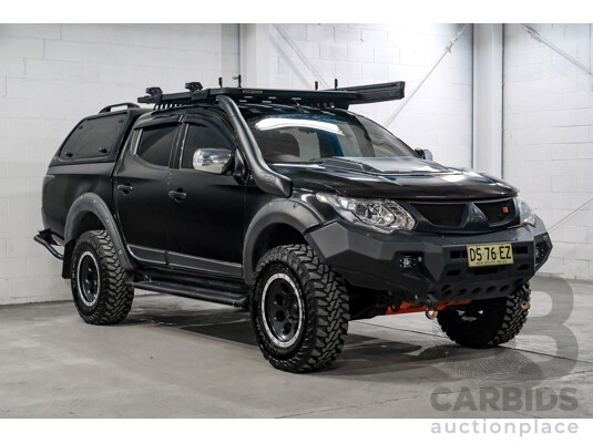 01/2018 Mitsubishi Triton GLS (4x4) MQ MY18 Dual Cab Utility Pyrenees Black Turbo Diesel 2.4L