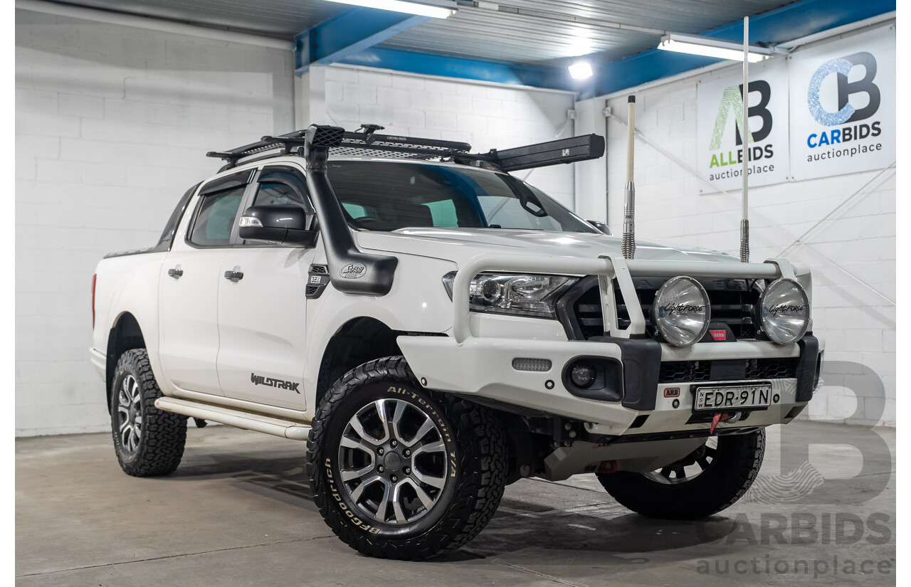 03/2019 Ford Ranger Wildtrak (4x4) PX MKIII MY19 Double Cab P/Up White Turbo Diesel 3.2L