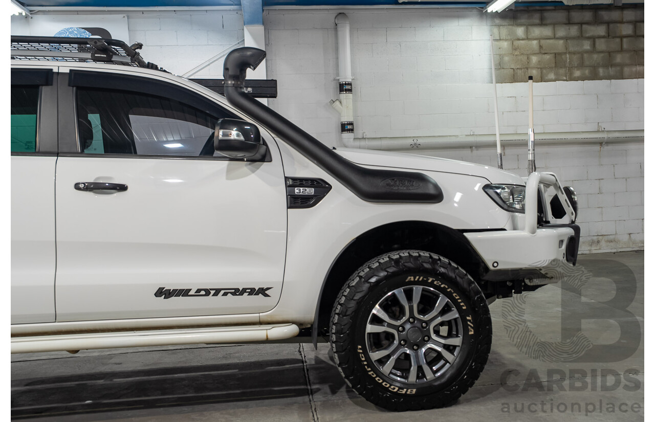 03/2019 Ford Ranger Wildtrak (4x4) PX MKIII MY19 Double Cab P/Up White Turbo Diesel 3.2L