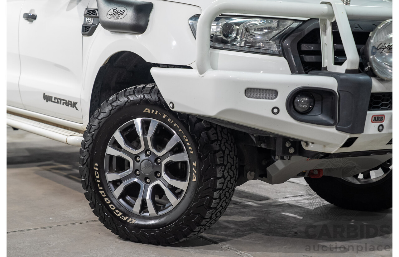 03/2019 Ford Ranger Wildtrak (4x4) PX MKIII MY19 Double Cab P/Up White Turbo Diesel 3.2L