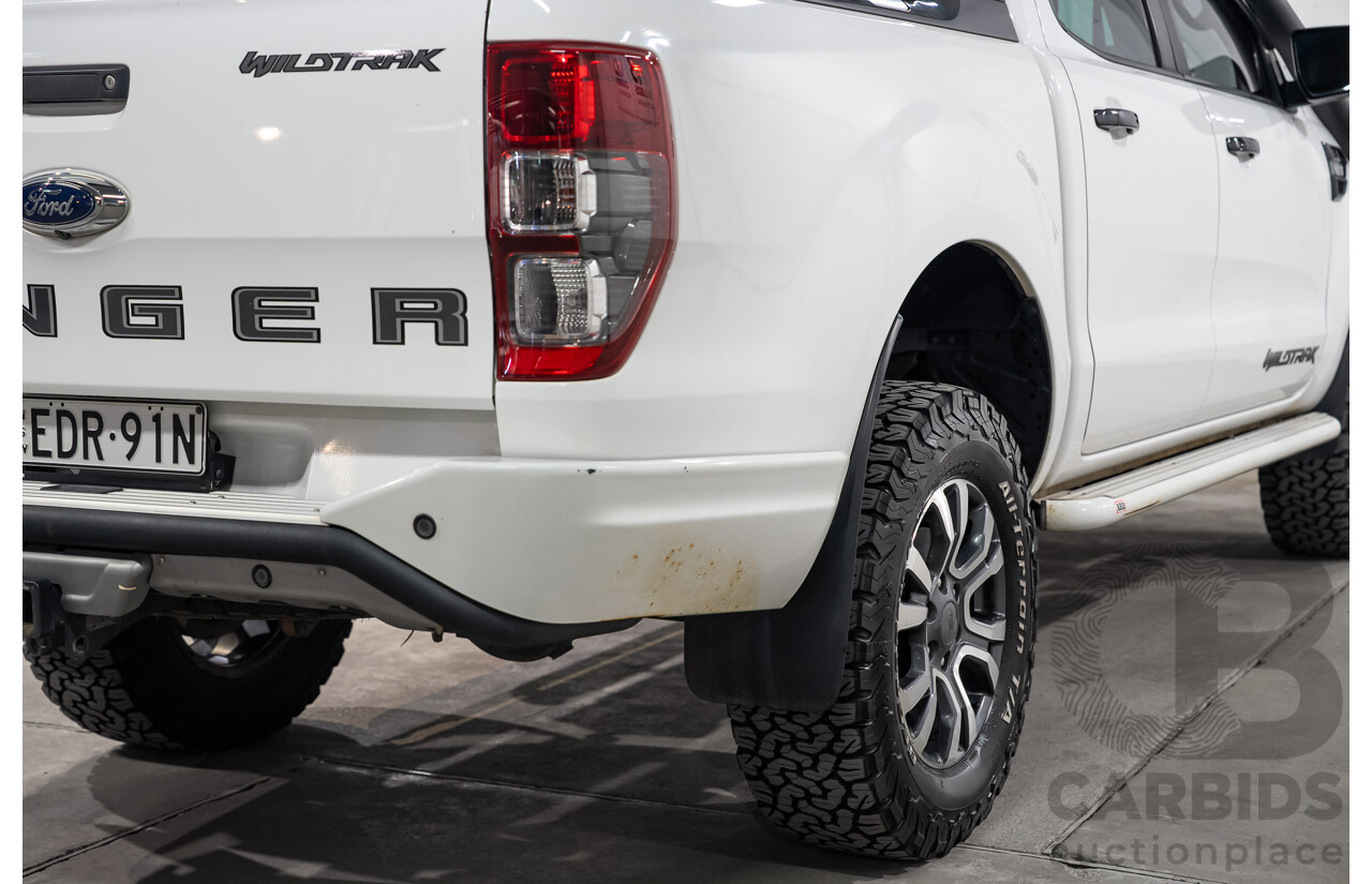 03/2019 Ford Ranger Wildtrak (4x4) PX MKIII MY19 Double Cab P/Up White Turbo Diesel 3.2L