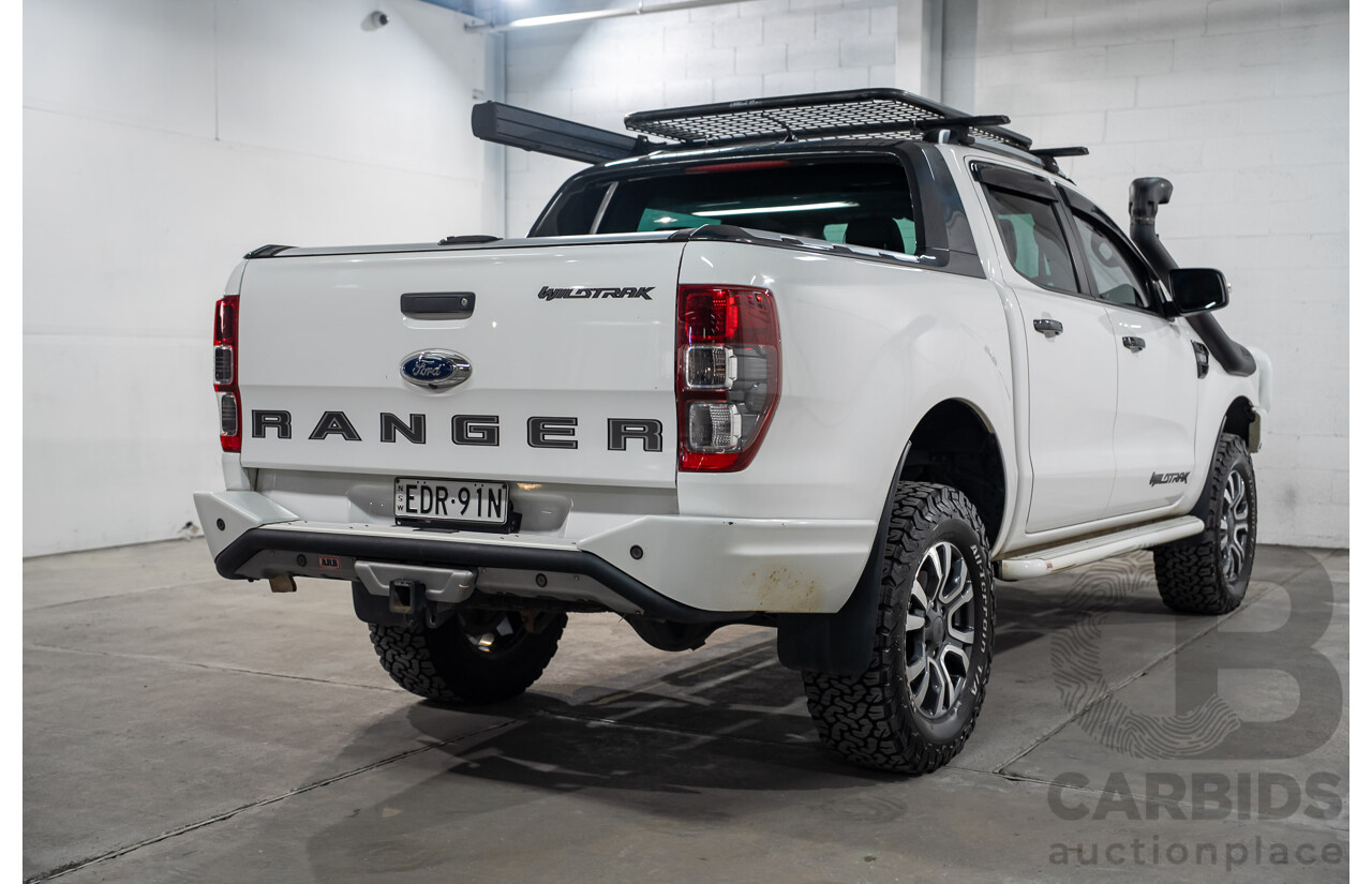 03/2019 Ford Ranger Wildtrak (4x4) PX MKIII MY19 Double Cab P/Up White Turbo Diesel 3.2L