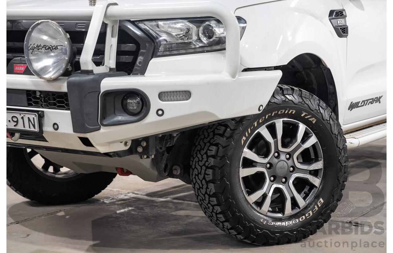 03/2019 Ford Ranger Wildtrak (4x4) PX MKIII MY19 Double Cab P/Up White Turbo Diesel 3.2L