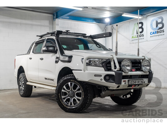 03/2019 Ford Ranger Wildtrak (4x4) PX MKIII MY19 Double Cab P/Up White Turbo Diesel 3.2L
