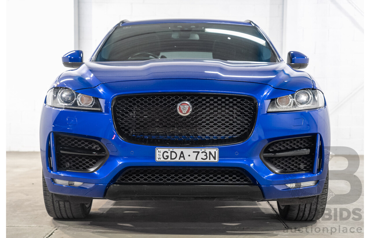 01/2018 Jaguar F-Pace 30d R-Sport (AWD) MY18 4D Wagon Caesium Blue Turbo Diesel 3.0L