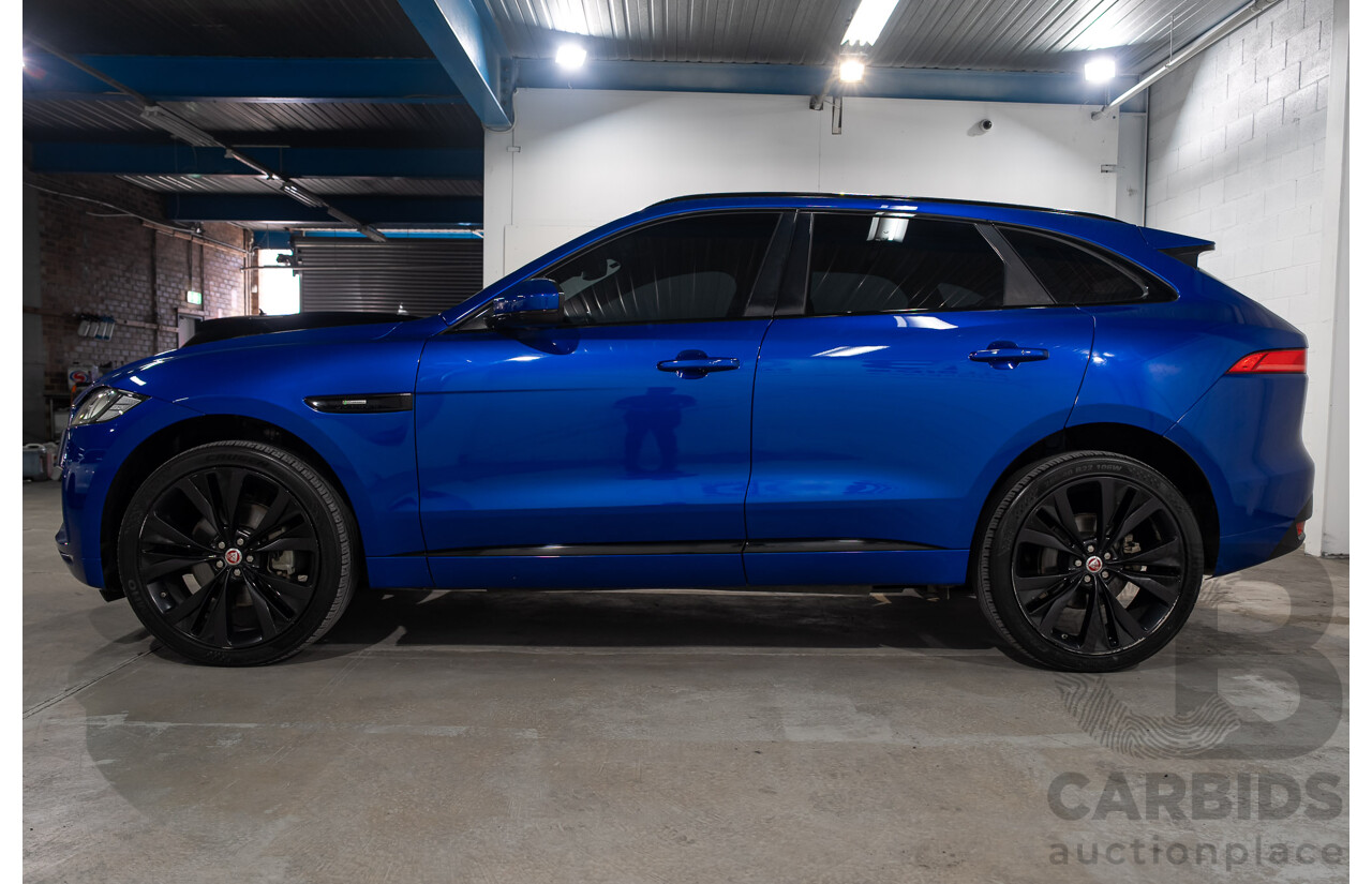01/2018 Jaguar F-Pace 30d R-Sport (AWD) MY18 4D Wagon Caesium Blue Turbo Diesel 3.0L