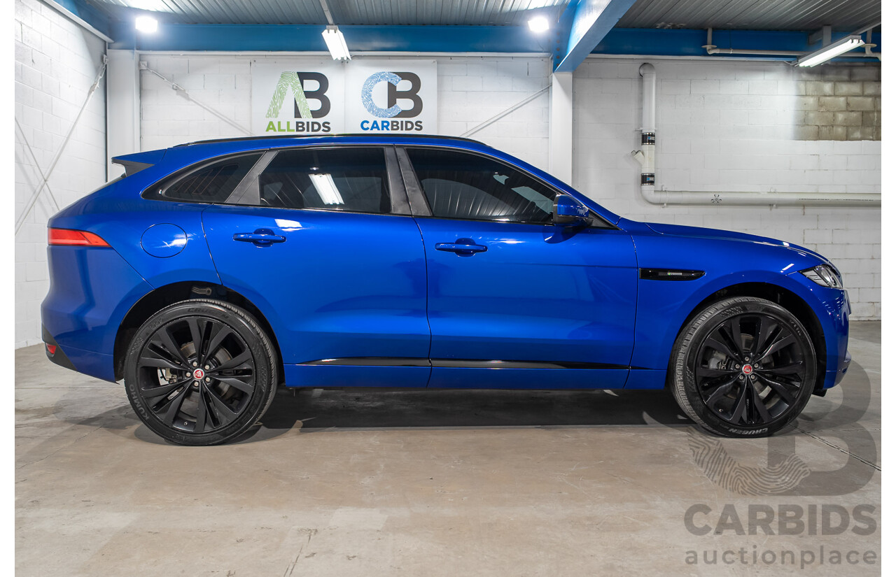 01/2018 Jaguar F-Pace 30d R-Sport (AWD) MY18 4D Wagon Caesium Blue Turbo Diesel 3.0L
