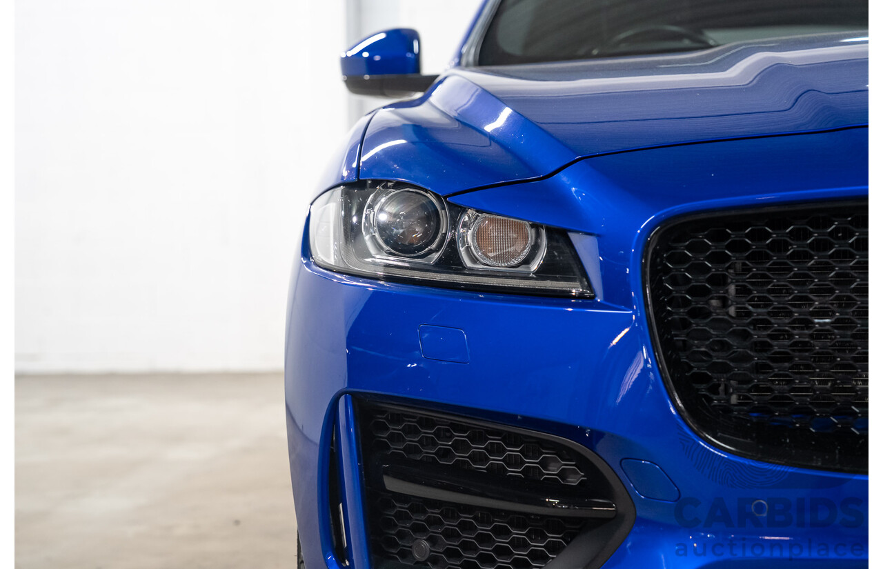 01/2018 Jaguar F-Pace 30d R-Sport (AWD) MY18 4D Wagon Caesium Blue Turbo Diesel 3.0L