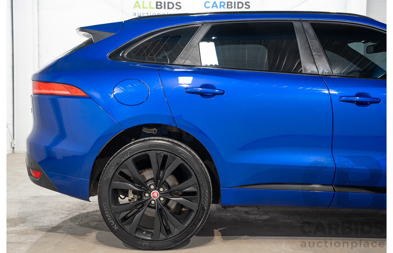 01/2018 Jaguar F-Pace 30d R-Sport (AWD) MY18 4D Wagon Caesium Blue Turbo Diesel 3.0L