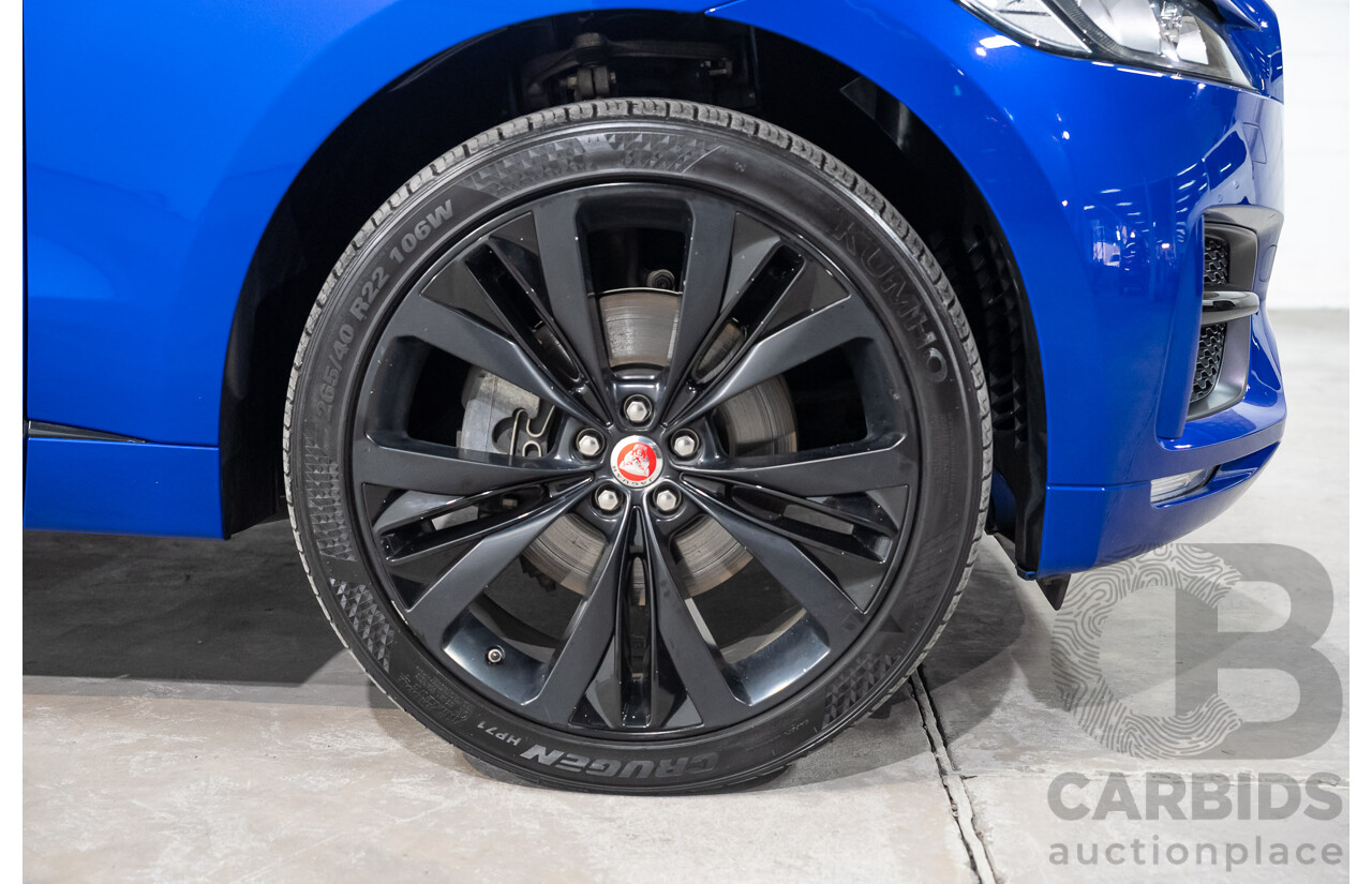 01/2018 Jaguar F-Pace 30d R-Sport (AWD) MY18 4D Wagon Caesium Blue Turbo Diesel 3.0L