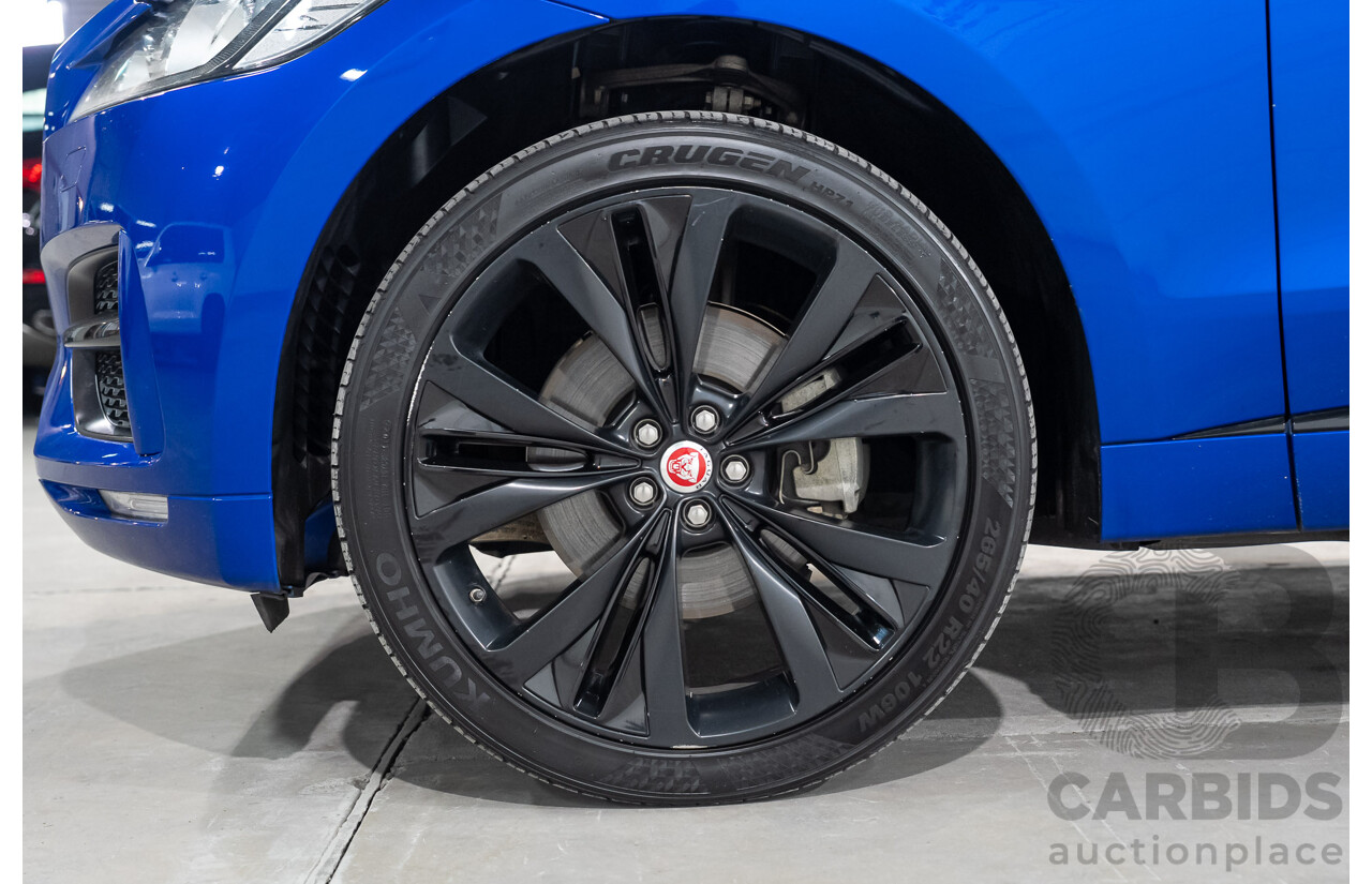 01/2018 Jaguar F-Pace 30d R-Sport (AWD) MY18 4D Wagon Caesium Blue Turbo Diesel 3.0L