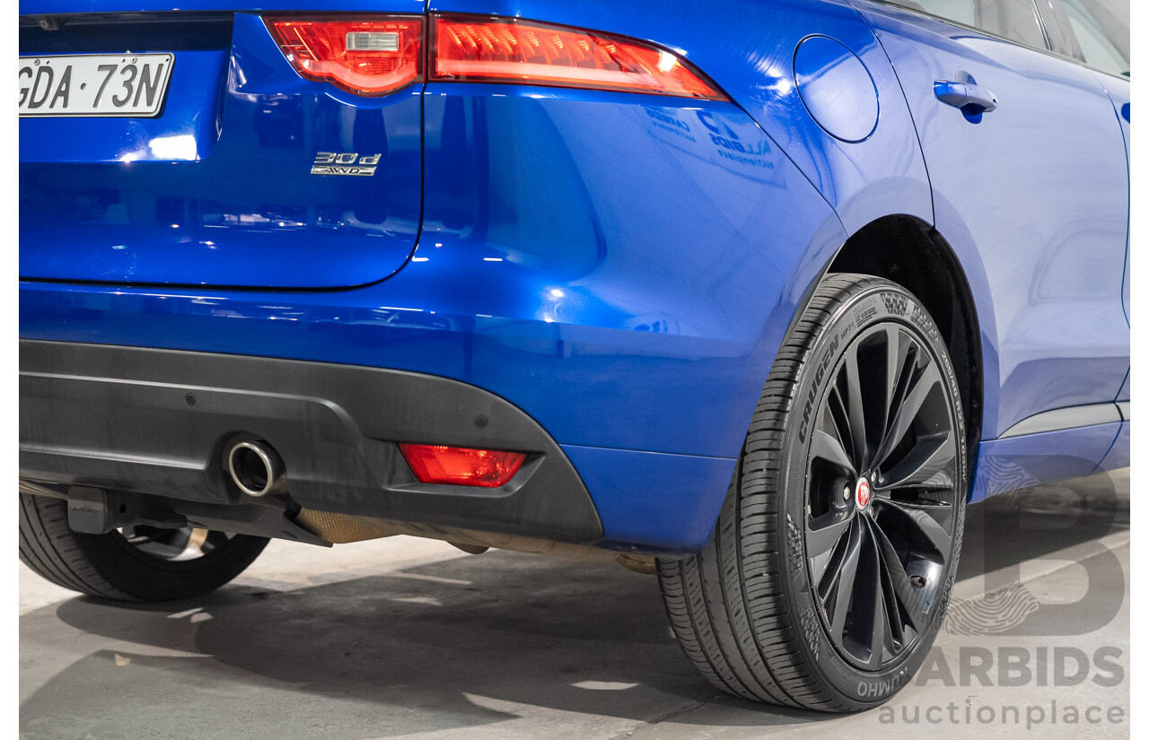 01/2018 Jaguar F-Pace 30d R-Sport (AWD) MY18 4D Wagon Caesium Blue Turbo Diesel 3.0L