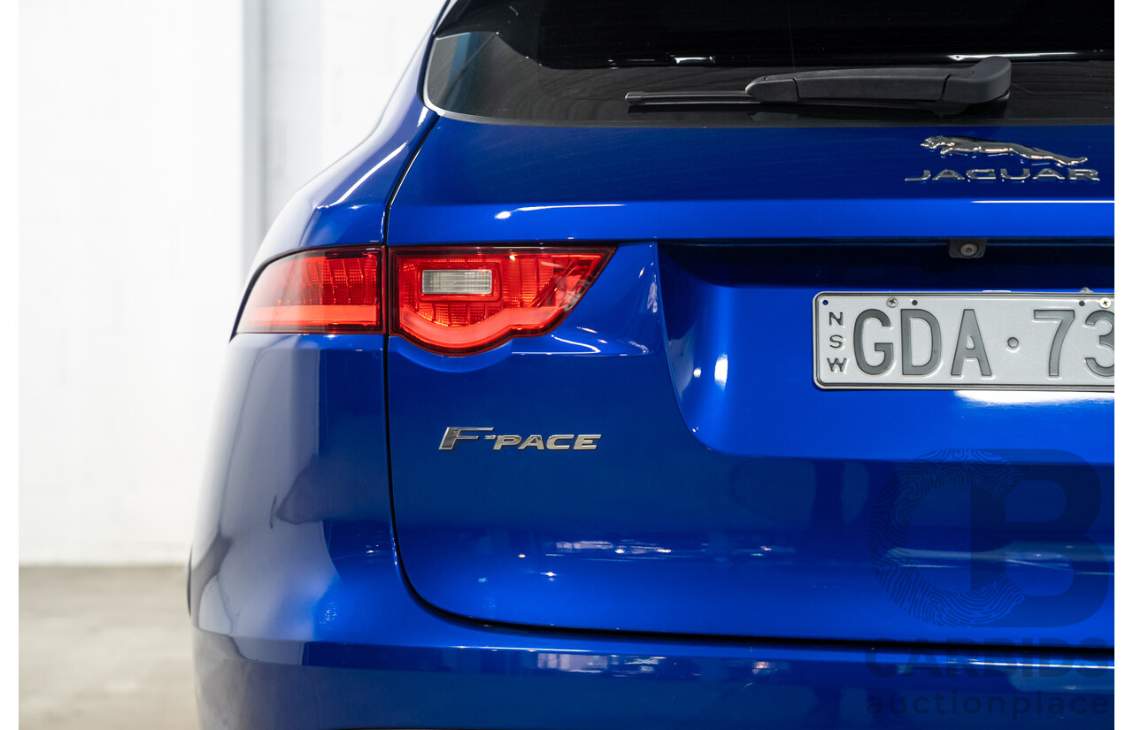 01/2018 Jaguar F-Pace 30d R-Sport (AWD) MY18 4D Wagon Caesium Blue Turbo Diesel 3.0L