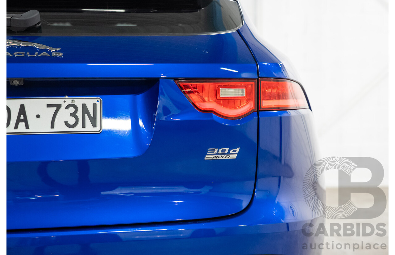 01/2018 Jaguar F-Pace 30d R-Sport (AWD) MY18 4D Wagon Caesium Blue Turbo Diesel 3.0L