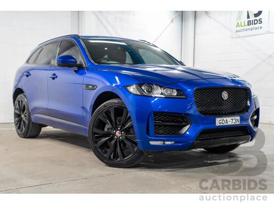 01/2018 Jaguar F-Pace 30d R-Sport (AWD) MY18 4D Wagon Caesium Blue Turbo Diesel 3.0L