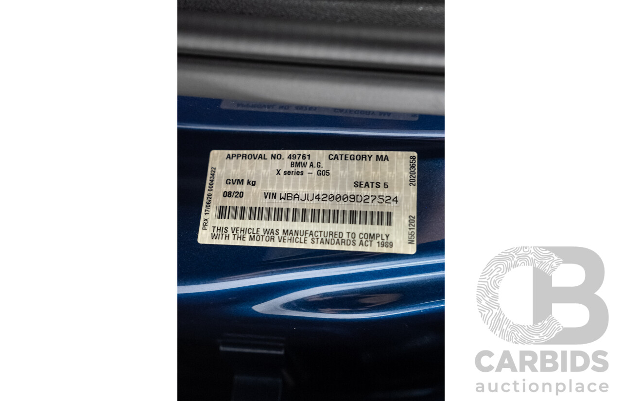 8/2020 BMW X5 M50i (AWD) G05 4d Wagon Phytonic Blue Metallic Twin Turbo V8 4.4L