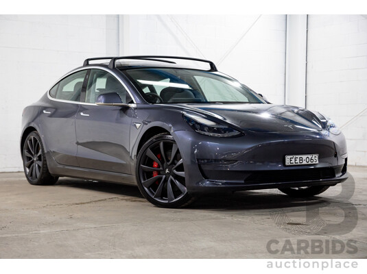 10/2019 Tesla Model 3 Perfomance AWD MY19 Update 5d Sedan Midnight Grey Metallic