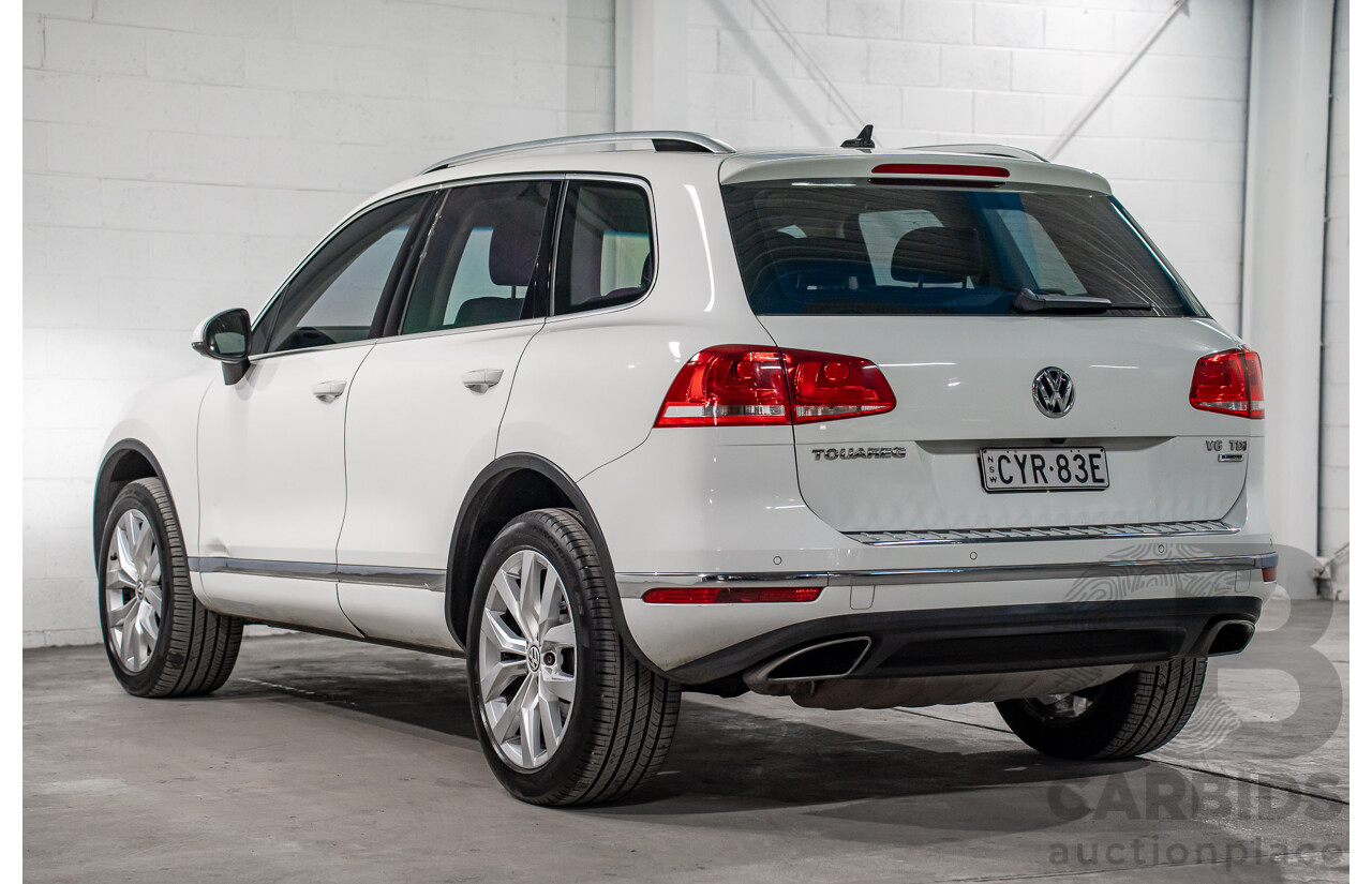 05/2015 Volkswagen Touareg V6 TDI (AWD) 7P MY15 4D Wagon White Turbo Diesel V6 3.0L
