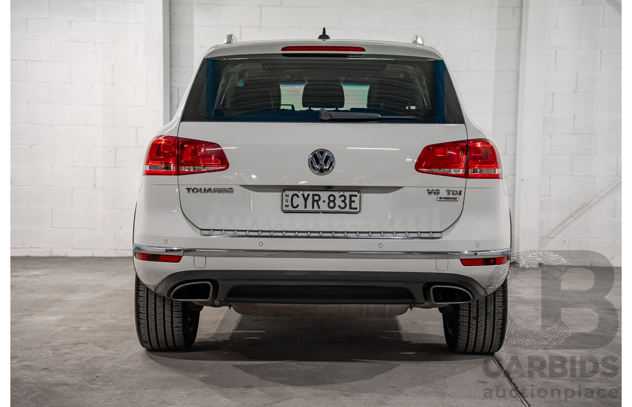 05/2015 Volkswagen Touareg V6 TDI (AWD) 7P MY15 4D Wagon White Turbo Diesel V6 3.0L