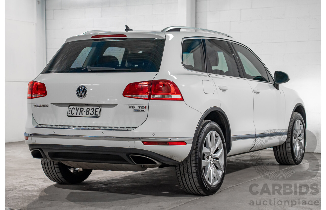 05/2015 Volkswagen Touareg V6 TDI (AWD) 7P MY15 4D Wagon White Turbo Diesel V6 3.0L