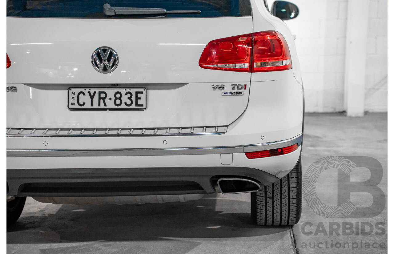 05/2015 Volkswagen Touareg V6 TDI (AWD) 7P MY15 4D Wagon White Turbo Diesel V6 3.0L