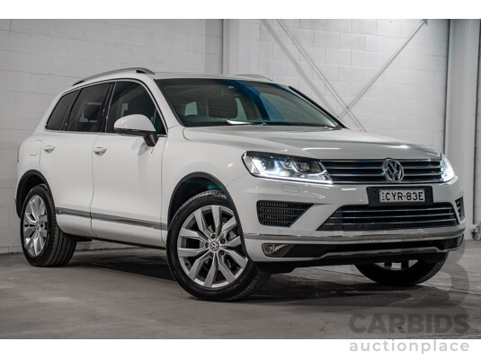 05/2015 Volkswagen Touareg V6 TDI (AWD) 7P MY15 4D Wagon White Turbo Diesel V6 3.0L