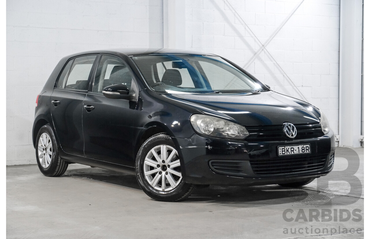 07/2009 Volkswagen Golf 90 TSI Trendline 1K 6TH GEN 5D Hatchback Black Turbo 1.4L