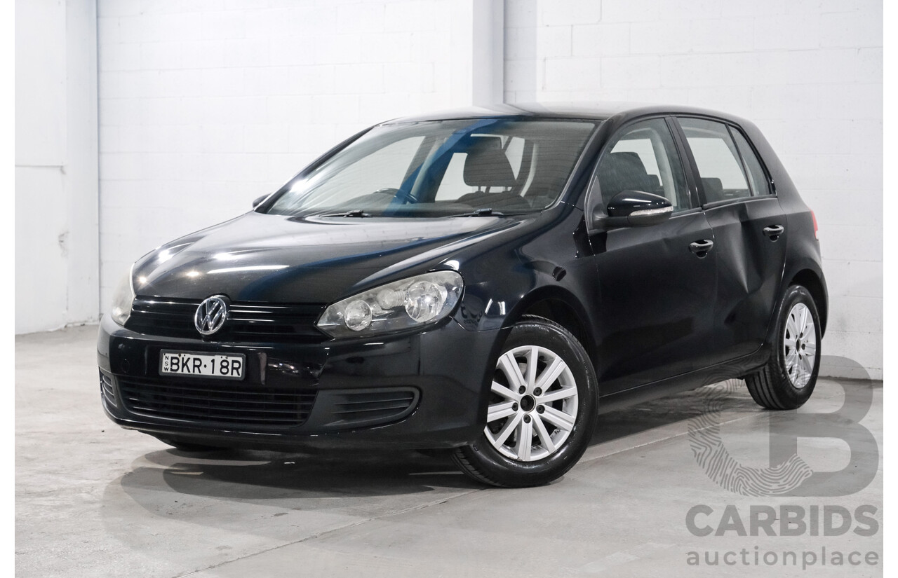 07/2009 Volkswagen Golf 90 TSI Trendline 1K 6TH GEN 5D Hatchback Black Turbo 1.4L