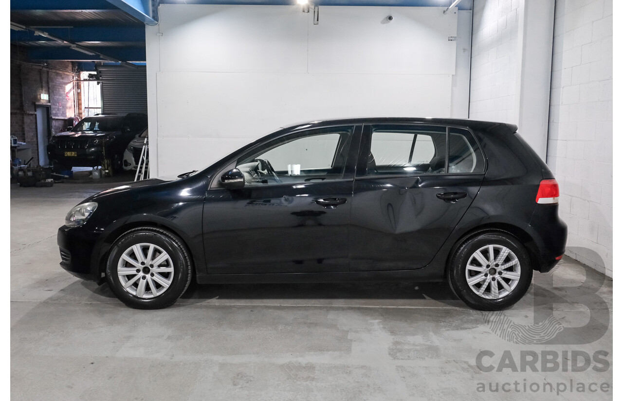07/2009 Volkswagen Golf 90 TSI Trendline 1K 6TH GEN 5D Hatchback Black Turbo 1.4L