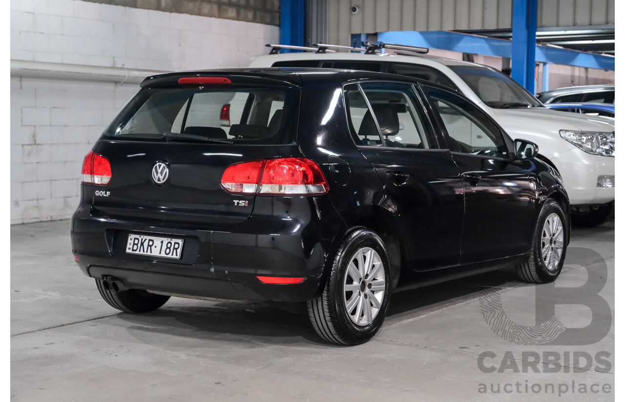 07/2009 Volkswagen Golf 90 TSI Trendline 1K 6TH GEN 5D Hatchback Black Turbo 1.4L