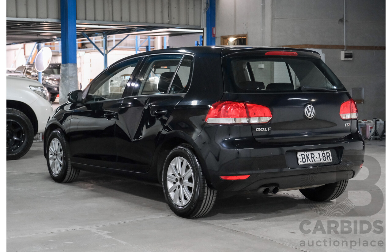 07/2009 Volkswagen Golf 90 TSI Trendline 1K 6TH GEN 5D Hatchback Black Turbo 1.4L
