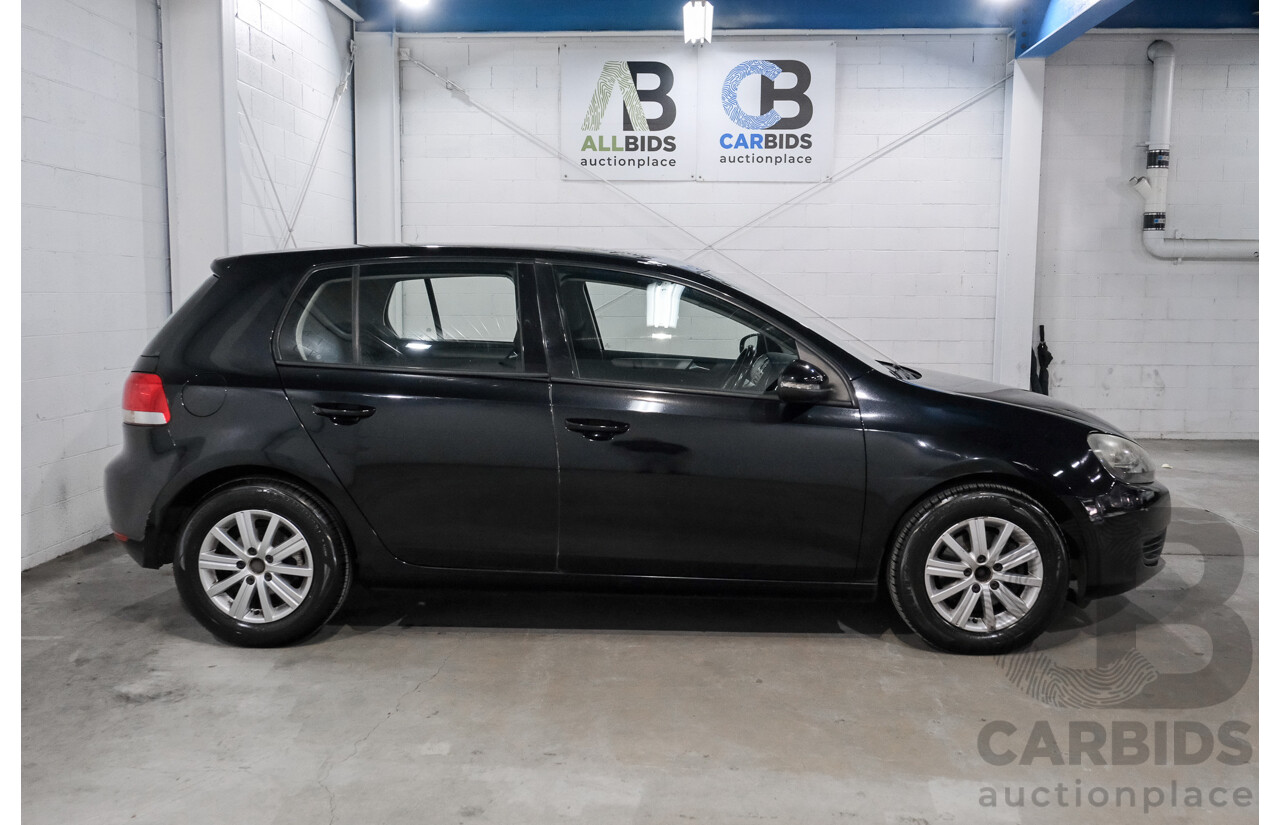 07/2009 Volkswagen Golf 90 TSI Trendline 1K 6TH GEN 5D Hatchback Black Turbo 1.4L