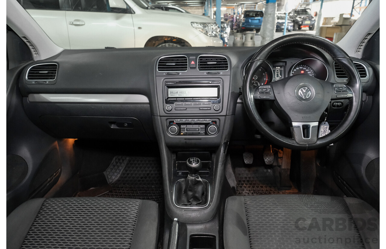 07/2009 Volkswagen Golf 90 TSI Trendline 1K 6TH GEN 5D Hatchback Black Turbo 1.4L