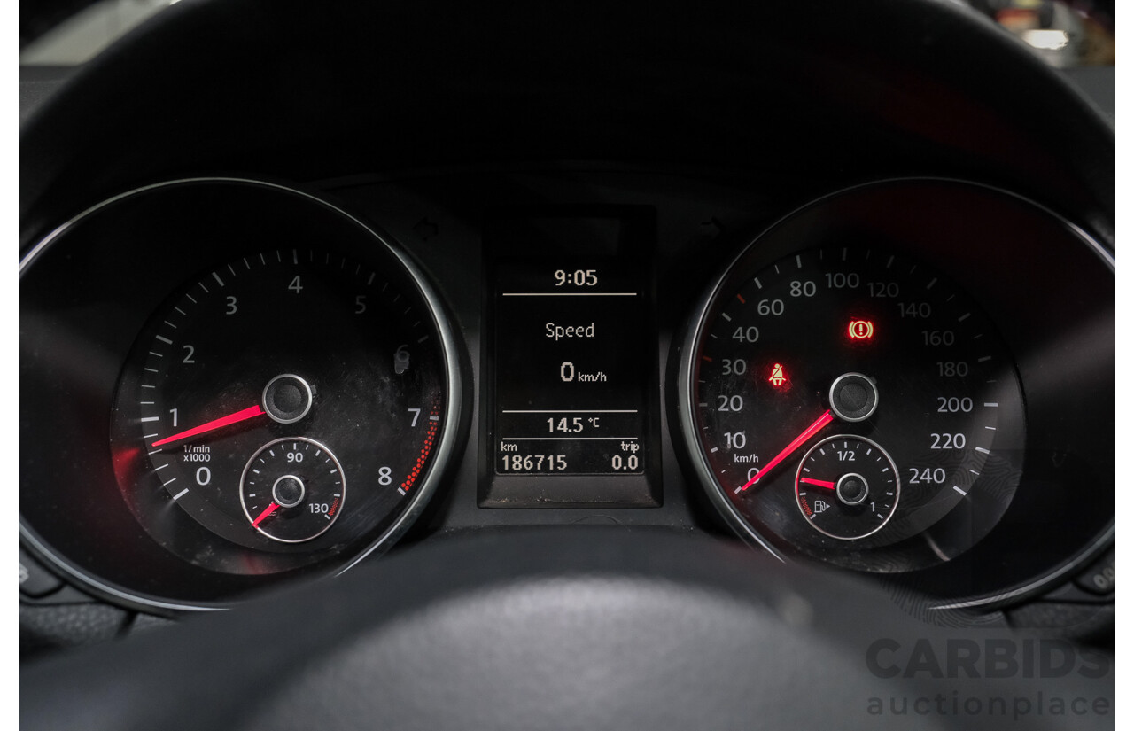 07/2009 Volkswagen Golf 90 TSI Trendline 1K 6TH GEN 5D Hatchback Black Turbo 1.4L