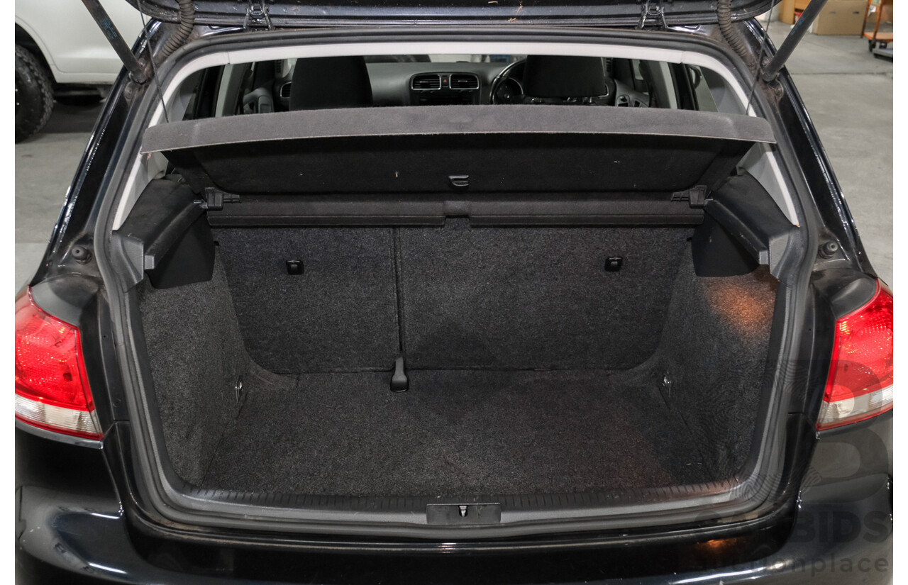 07/2009 Volkswagen Golf 90 TSI Trendline 1K 6TH GEN 5D Hatchback Black Turbo 1.4L