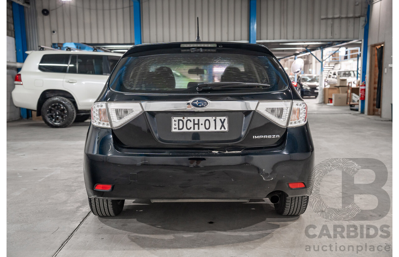 01/2009 Subaru Impreza R (AWD) MY09 5D Hatchback Black 2.0L