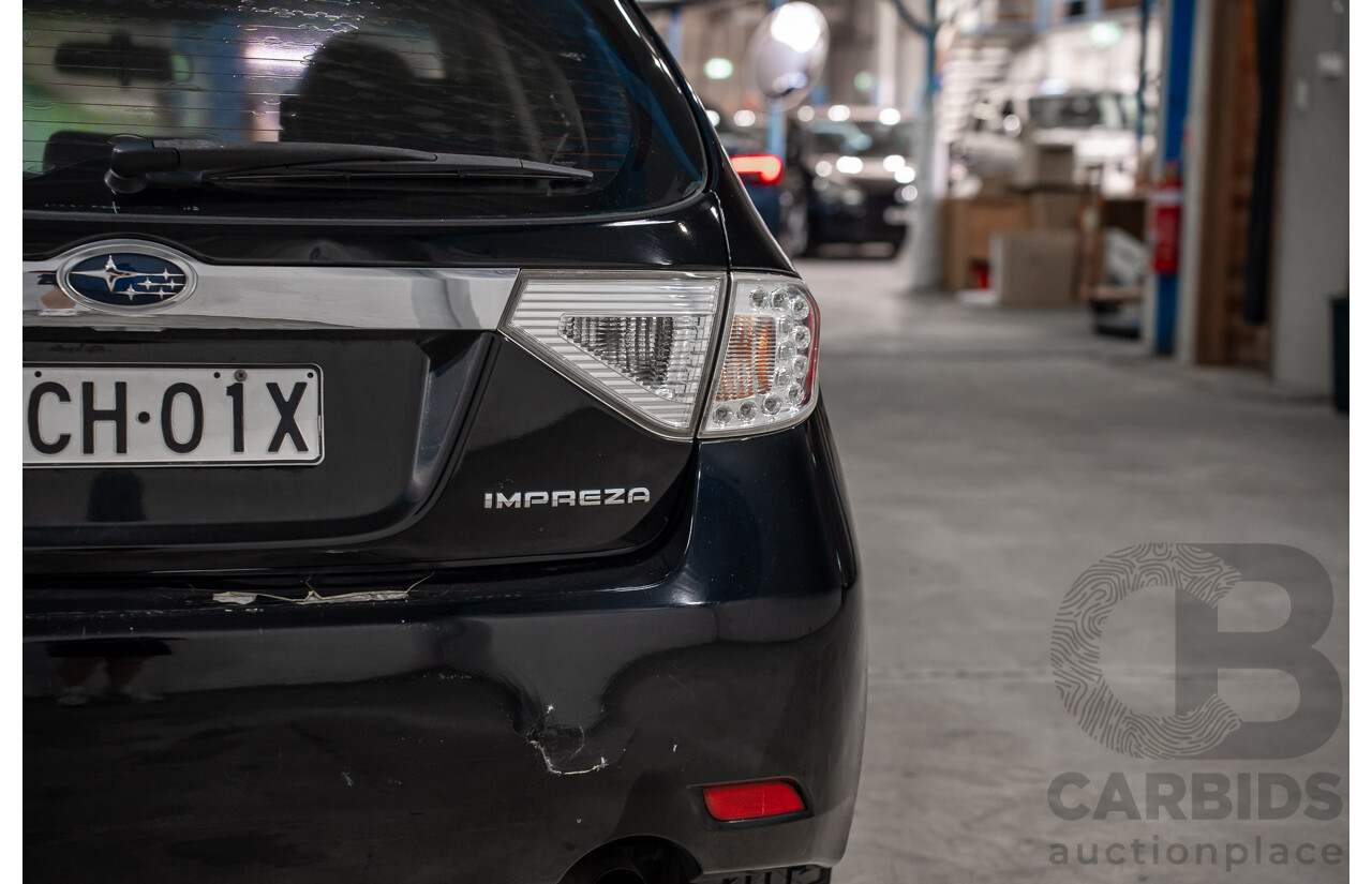 01/2009 Subaru Impreza R (AWD) MY09 5D Hatchback Black 2.0L