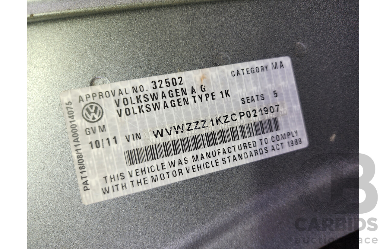 10/2011 Volkswagen Golf 77 TSI 1K MY12 5d Hatchback Blue 1.2L