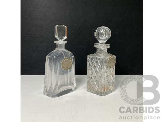 Pair of Glass Decanters