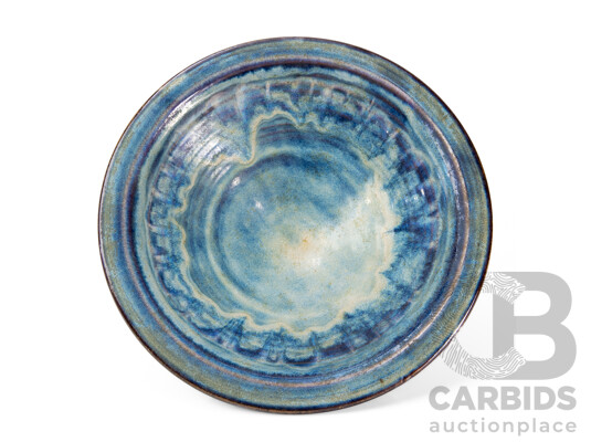 Vintage Studio Pottery Raised Fruit Bowl