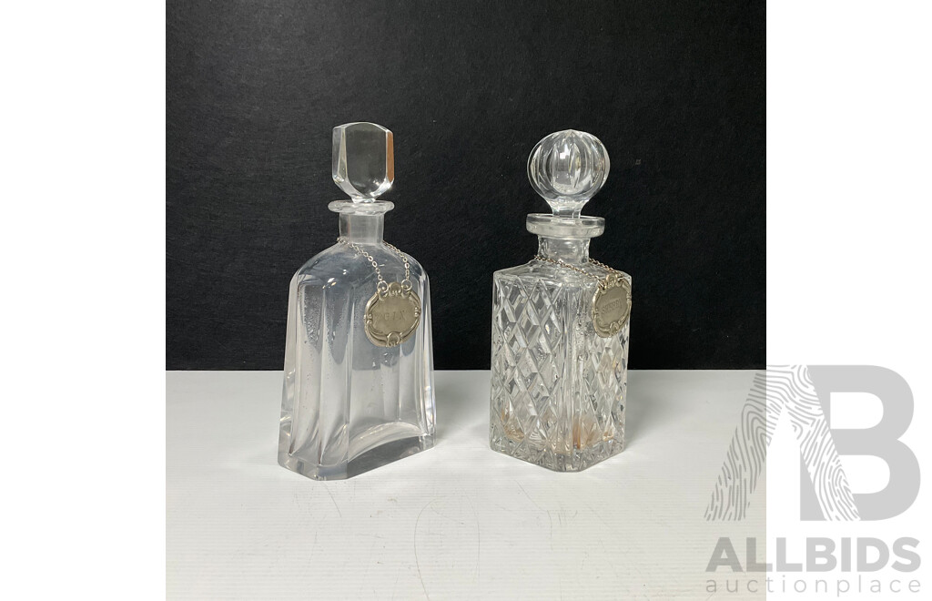Pair of Glass Decanters