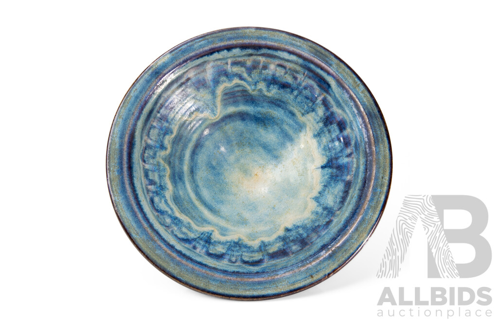 Vintage Studio Pottery Raised Fruit Bowl