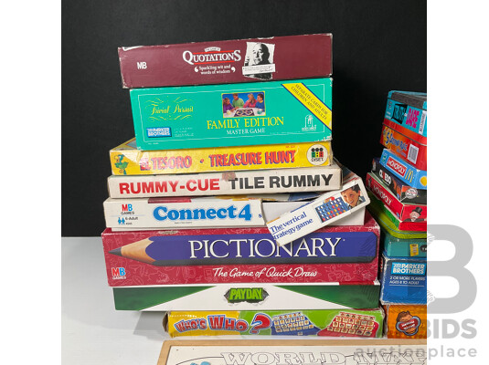 Large Collection of Vintage Board Games
