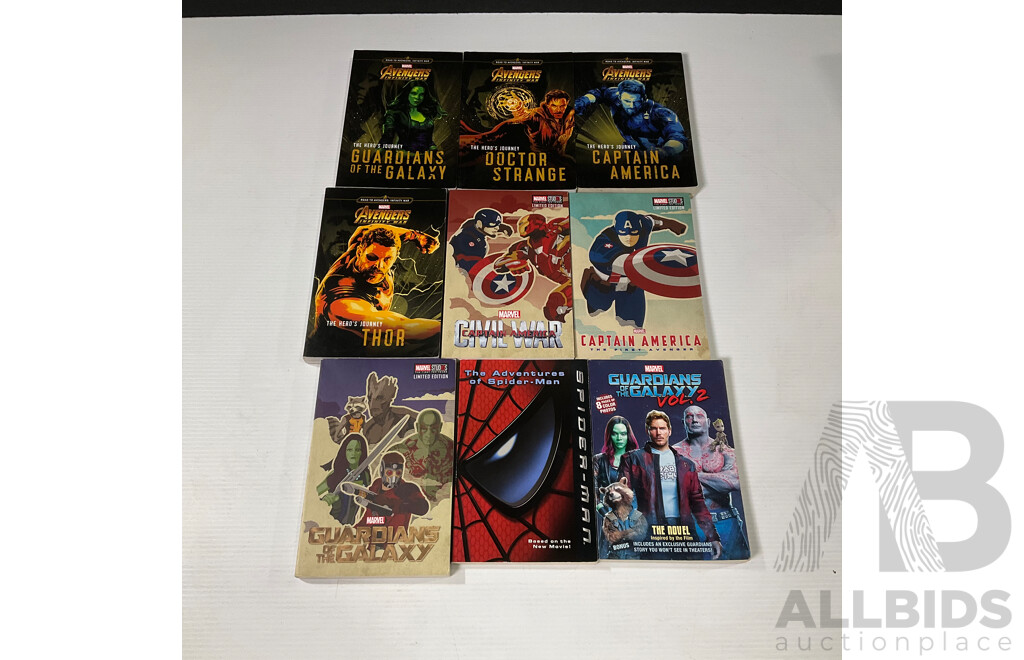 Collection of Nine Marvel Books