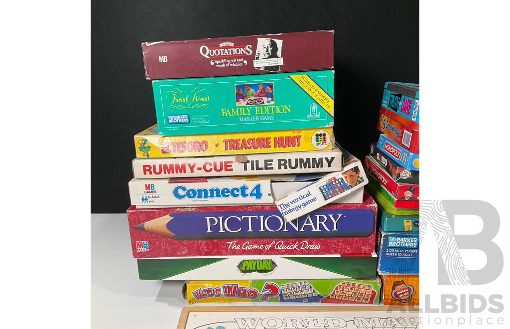 Large Collection of Vintage Board Games